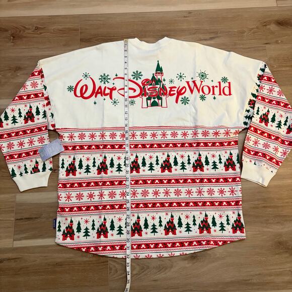 Disney Santa Mickey Mouse ''Merry Christmas'' Fair Isle Spirit Jersey Adults XL - Picture 4 of 6